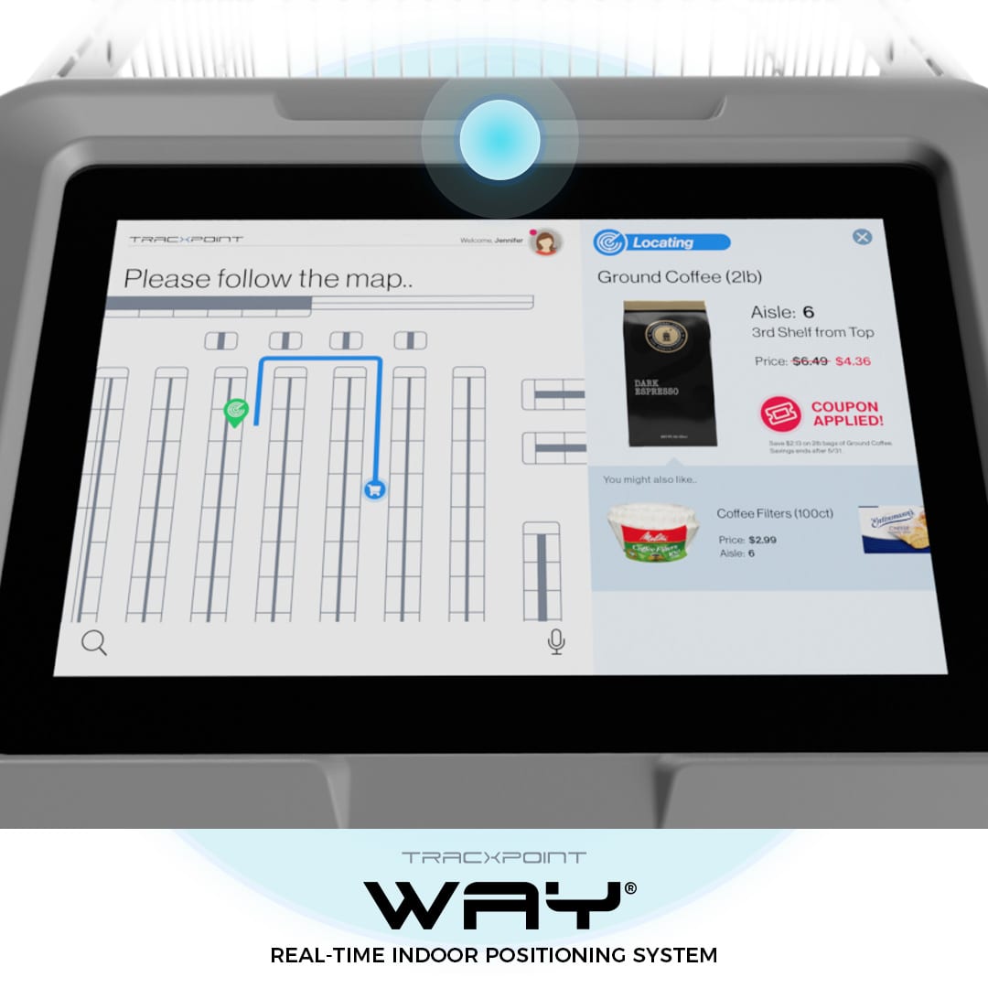 smart shopping cart indoor positioning system by Tracxpoint